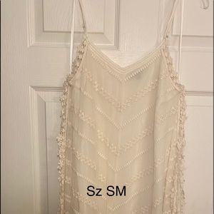 Slip dress cream, built in slip. Wore once for photos.